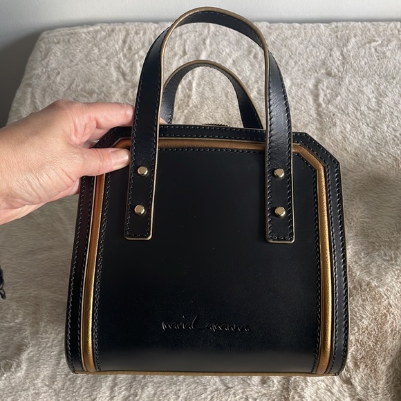 Maria Lamanna Black Luxury Leather made in Italy handbag new without tags. - Picture 10 of 11
